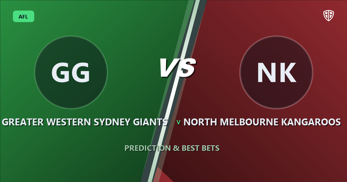 AFL news: Greater Western Sydney Giants vs North Melbourne Kangaroos Prediction & Picks : Odds Analysis & Top Props