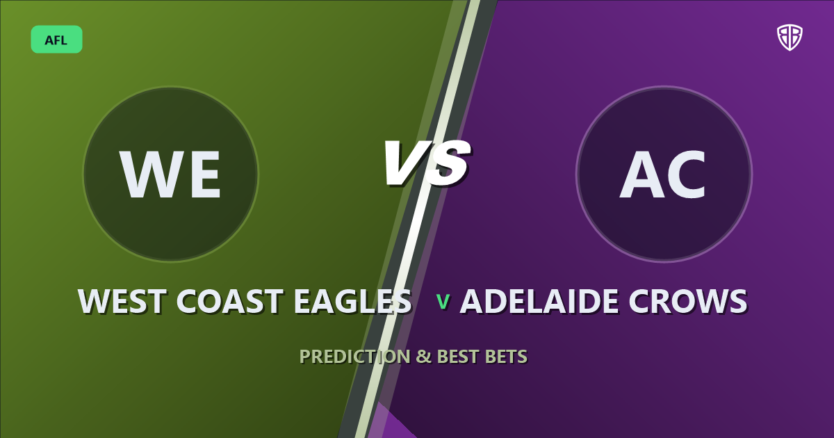 AFL news: West Coast Eagles vs Adelaide Crows Prediction & Picks : Odds Analysis & Top Props