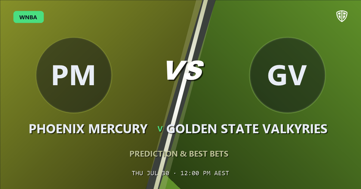 WNBA news: Golden State Valkyries vs Phoenix Mercury Prediction, Odds & Best Bets
