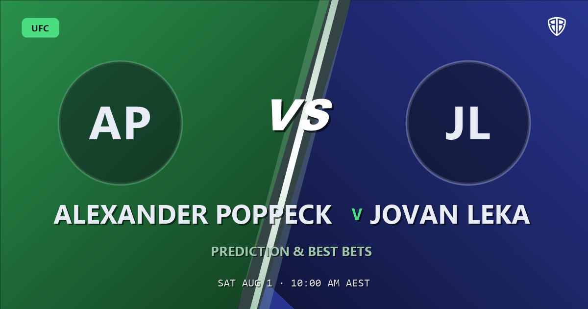 UFC news: Alexander Poppeck vs Jovan Leka Prediction & Picks: Stat-Based Insights