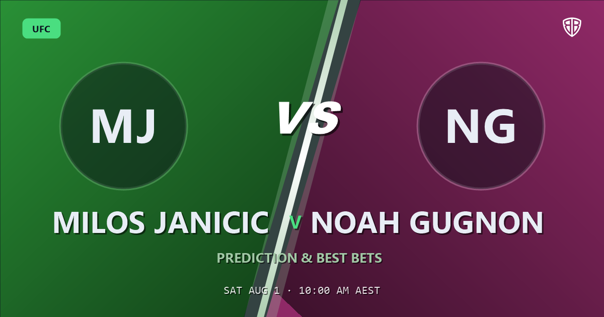 UFC news: Milos Janicic vs Noah Gugnon Prediction & Picks: Don