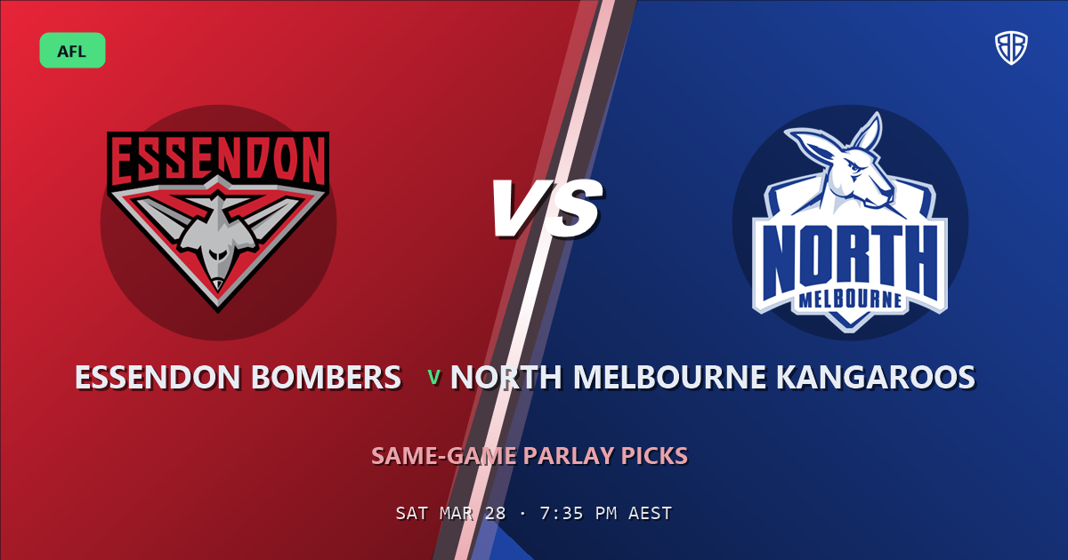 AFL news: Essendon Bombers vs North Melbourne Kangaroos Prediction & Same Game Multi picks Value Multi: High-Value Opportunity