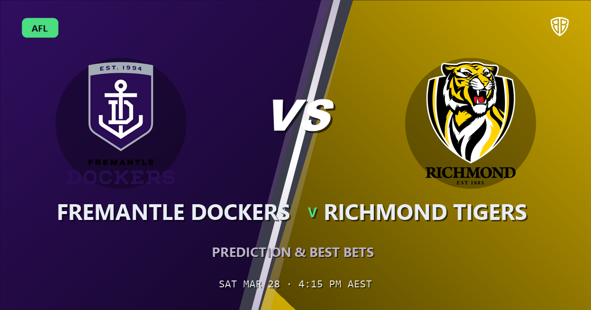 AFL news: Fremantle Dockers vs Richmond Tigers Prediction & Picks (Dion Prestia Key Factor): Expert Footy Betting Guide