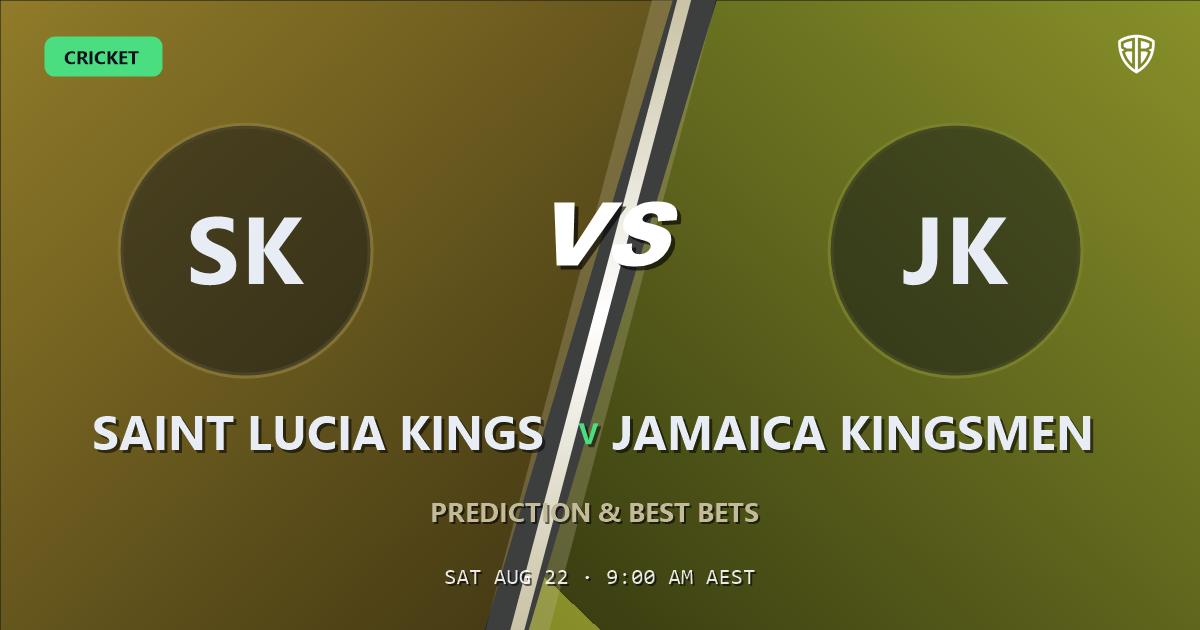 Cricket news: Saint Lucia Kings vs Jamaica Kingsmen Prediction & Picks: High-Value Opportunity