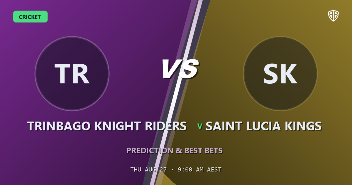 Cricket news: Trinbago Knight Riders vs Saint Lucia Kings Prediction & Picks: Odds Analysis & Top Props