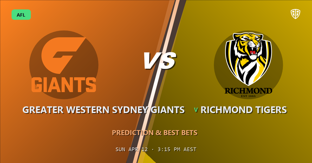 AFL news: Greater Western Sydney Giants vs Richmond Tigers Prediction & Picks : Winning Game Angles