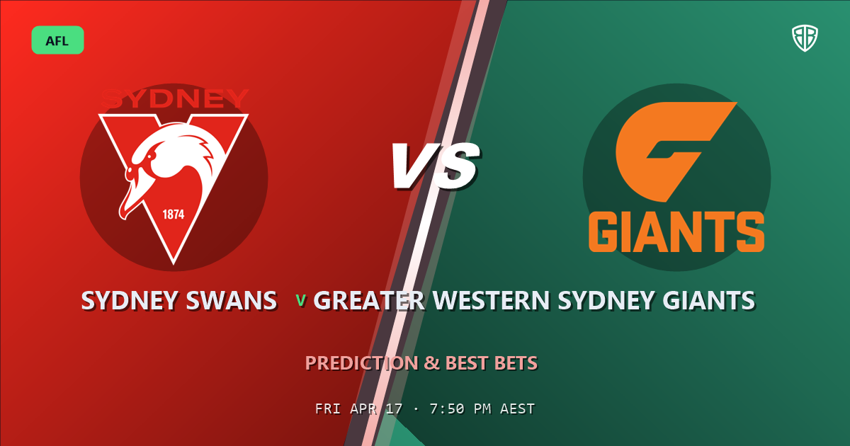AFL news: Sydney Swans vs Greater Western Sydney Giants Prediction & Picks : Expert Footy Betting Guide