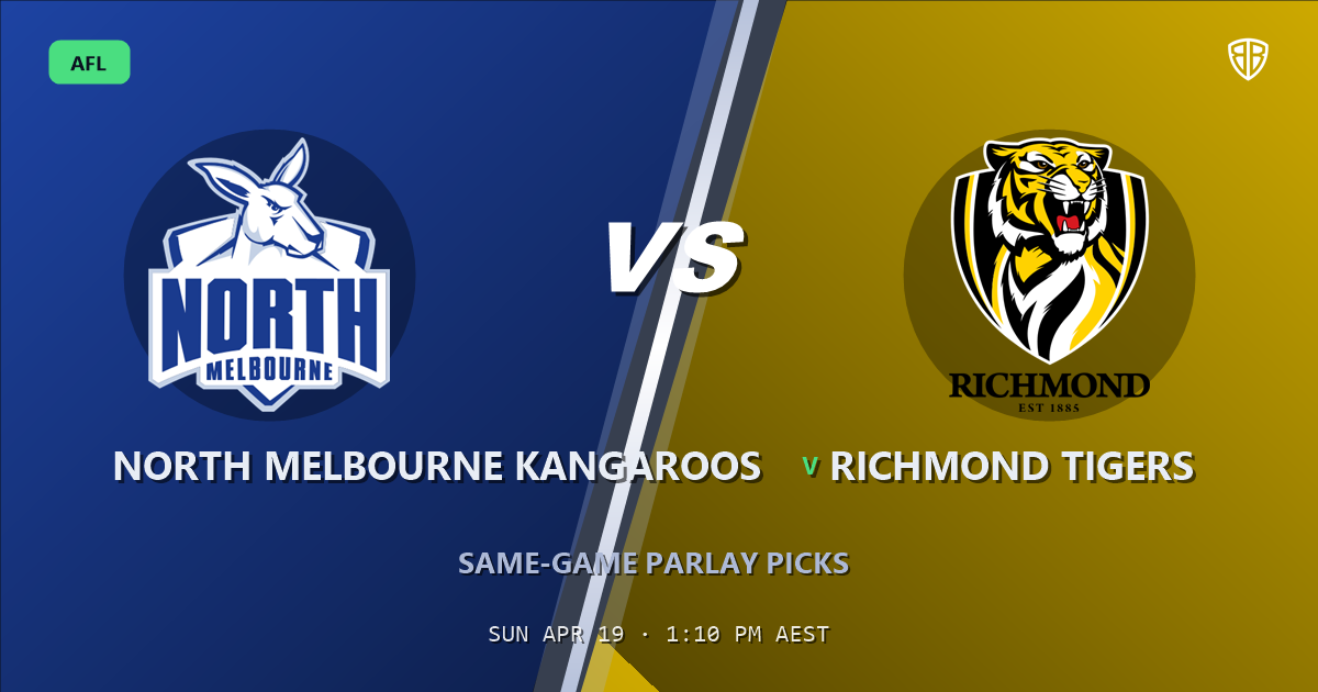 AFL news: North Melbourne Kangaroos vs Richmond Tigers Prediction & Same Game Multi picks Key Insights: Our Expert Analysis