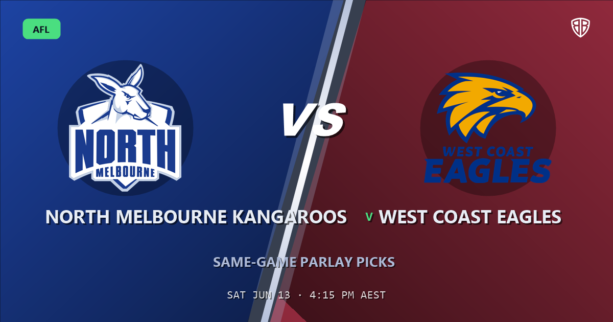 AFL news: North Melbourne Kangaroos vs West Coast Eagles Prediction & Same Game Multi picks Value Multi: Smart Betting Angles