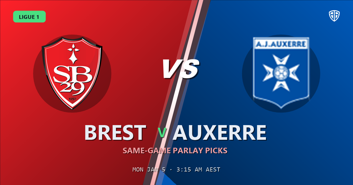 Ligue 1: Brest vs Auxerre Prediction & Same Game Parlay picks Value Parlay: Analytics Breakdown