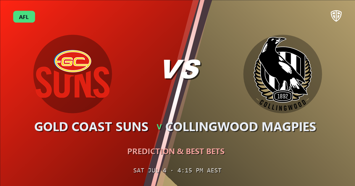 AFL news: Gold Coast Suns vs Collingwood Magpies Prediction & Picks : Expert Footy Betting Guide
