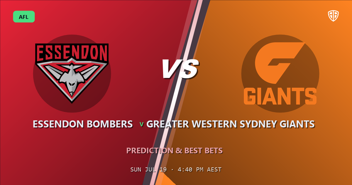 AFL news: Essendon Bombers vs Greater Western Sydney Giants Prediction & Picks (Archie Roberts Key Factor): Odds Analysis & Top Props