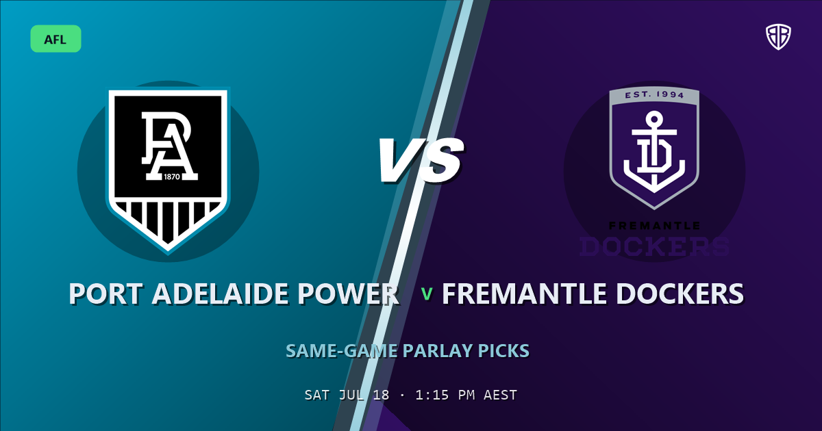 AFL news: Port Adelaide Power vs Fremantle Dockers Prediction & Same Game Multi picks Value Multi: Analytics Breakdown
