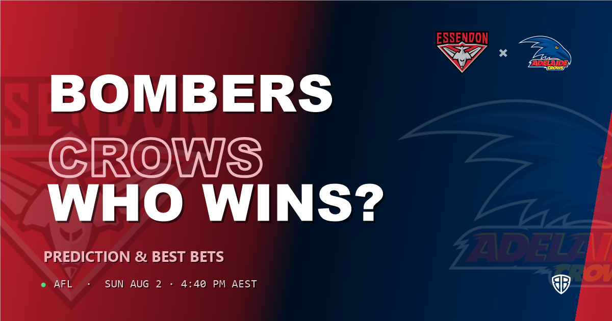 AFL news: Essendon Bombers vs Adelaide Crows Prediction & Picks: Full Match Breakdown & Bets
