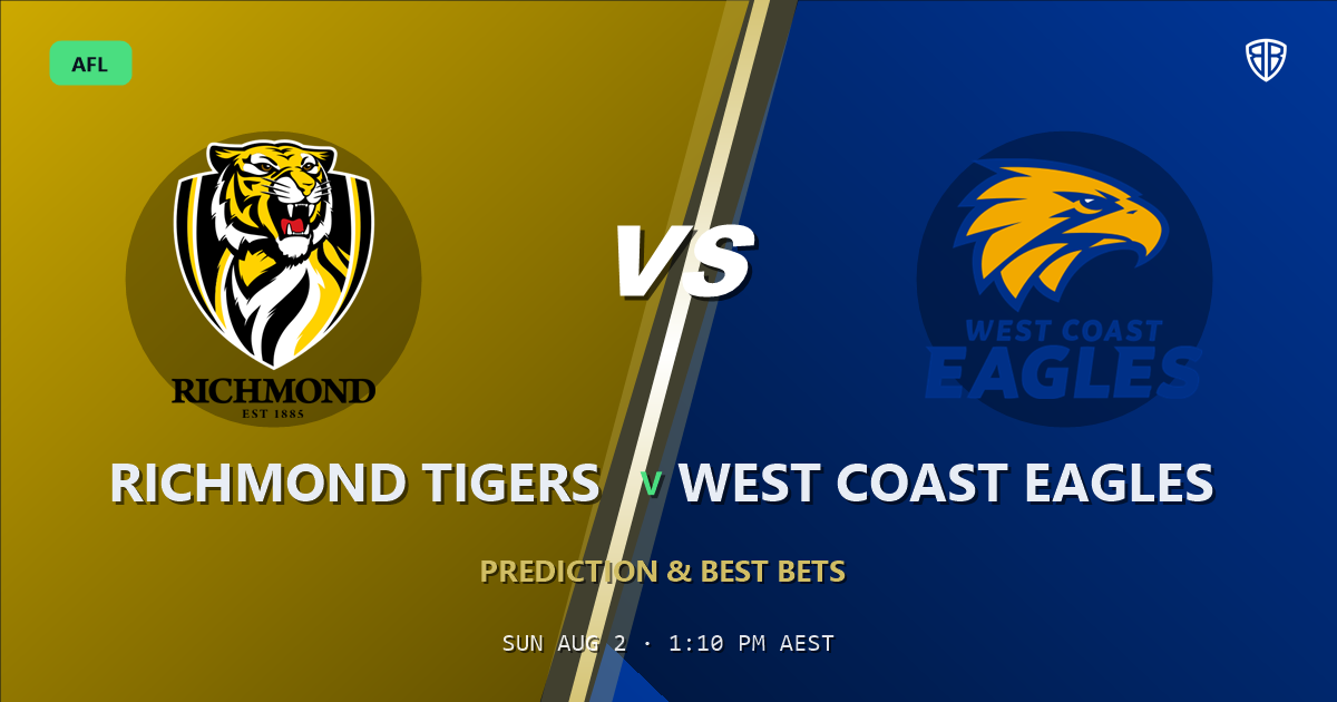 AFL news: Richmond Tigers vs West Coast Eagles Prediction & Picks: Expert Footy Betting Guide