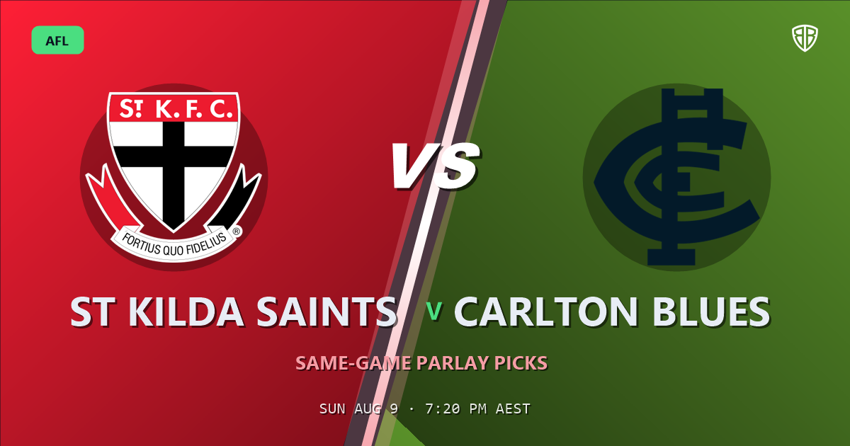 AFL news: St Kilda Saints vs Carlton Blues Prediction & Same Game Multi picks Top SGM: Analytics Breakdown