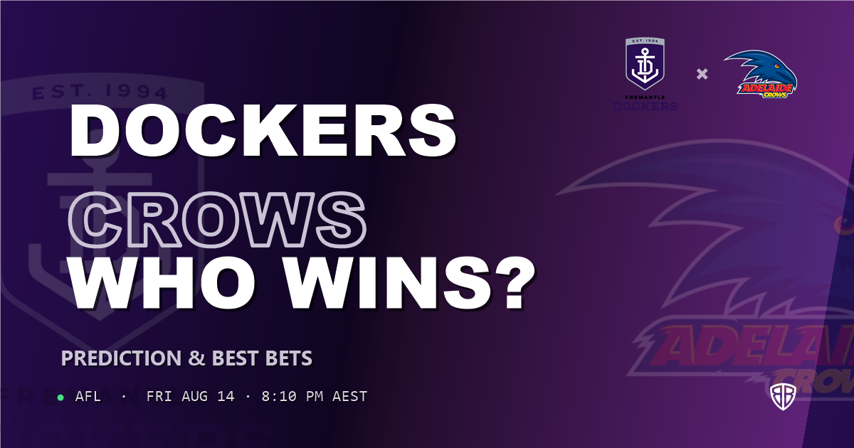 AFL news: Fremantle Dockers vs Adelaide Crows Prediction & Picks: Odds Analysis & Top Props