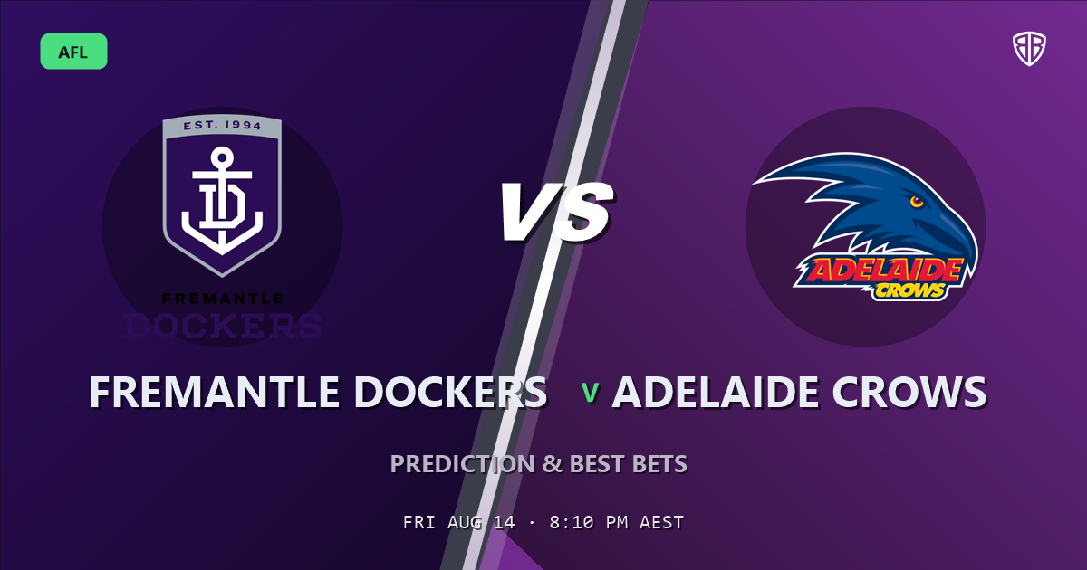 AFL news: Fremantle Dockers vs Adelaide Crows Prediction & Picks: Expert Footy Betting Guide