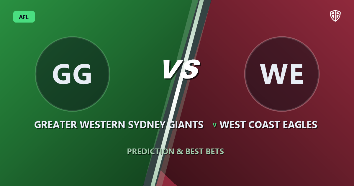 AFL news: Greater Western Sydney Giants vs West Coast Eagles Prediction, Tips & Odds