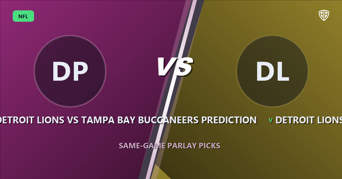 Detroit Lions vs Tampa Bay Buccaneers Prediction & Same Game Parlay Picks: Data-Driven Targets