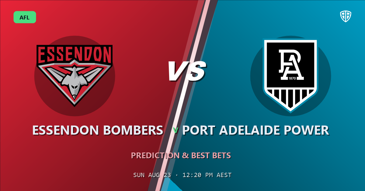 AFL news: Essendon Bombers vs Port Adelaide Power Prediction & Picks: Expert Footy Betting Guide
