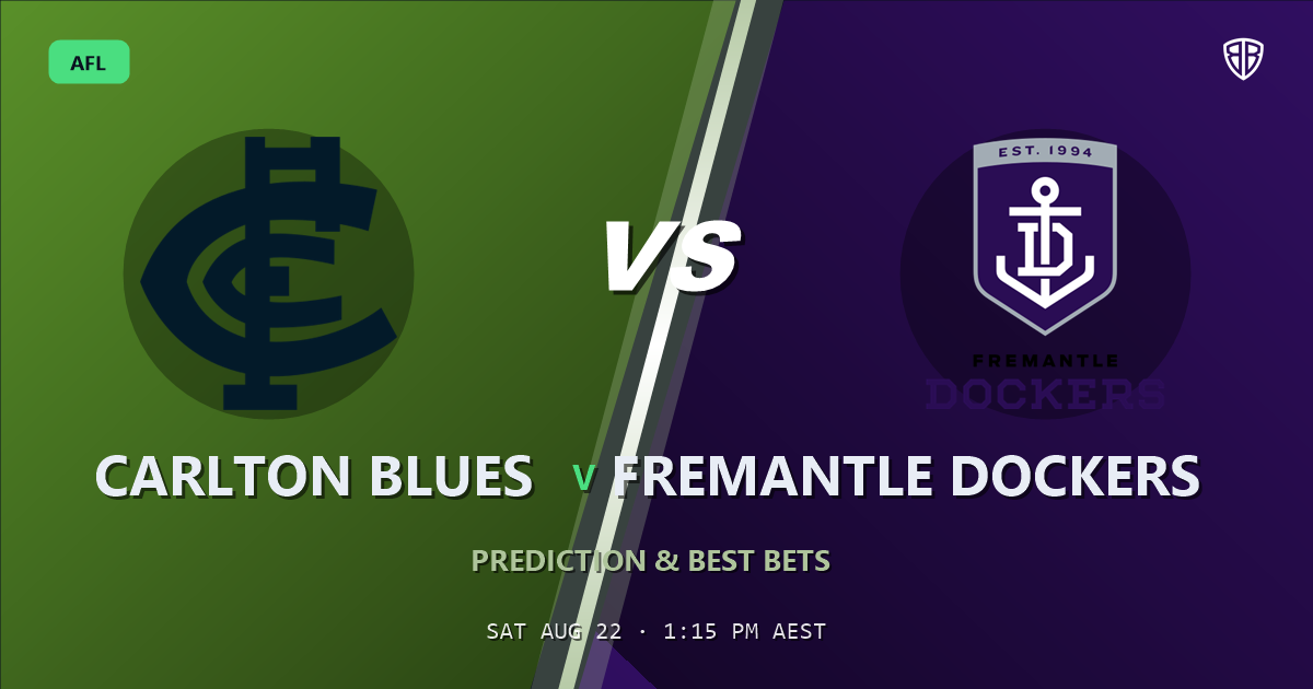 AFL news: Carlton Blues vs Fremantle Dockers Prediction & Picks: Stat-Based Insights