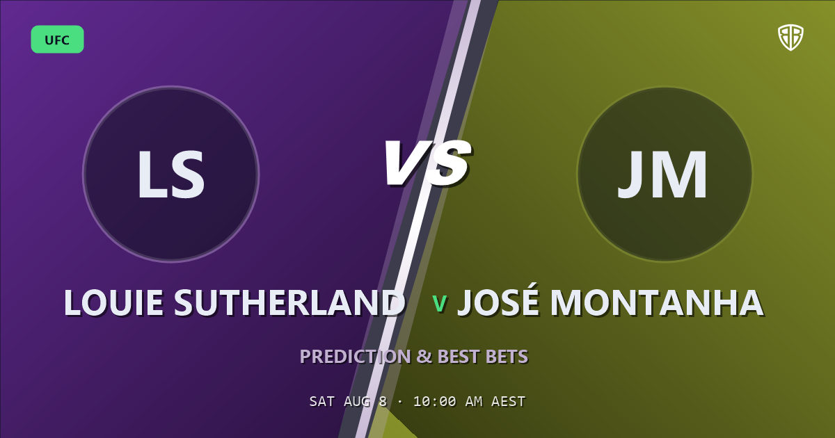 UFC news: Louie Sutherland vs José Montanha Prediction & Picks: Analytics Breakdown