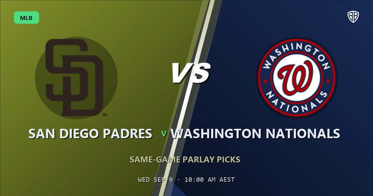 San Diego Padres vs Washington Nationals Prediction and Same Game Parlay picks, September 10, 2026