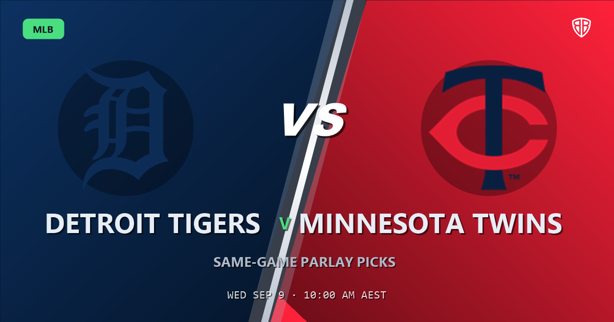 Detroit Tigers vs Minnesota Twins Prediction and Same Game Parlay picks, September 10, 2026