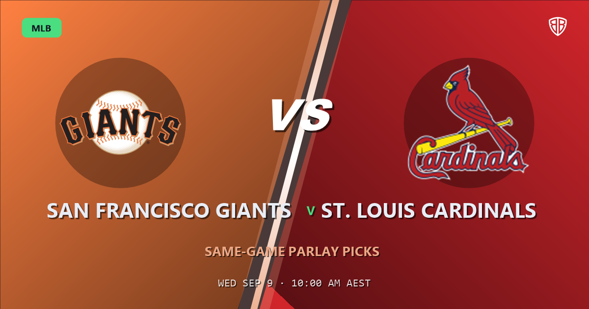 San Francisco Giants vs St. Louis Cardinals Prediction and Same Game Parlay picks, September 10, 2026