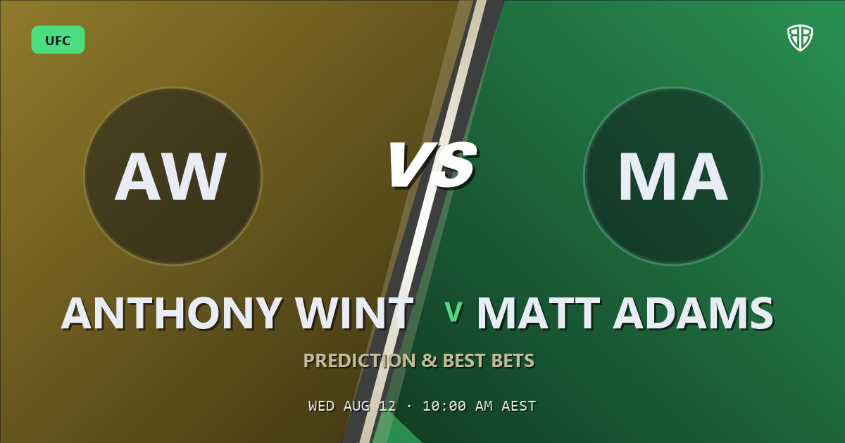 UFC news: Anthony Wint vs Matt Adams Prediction & Picks: Don
