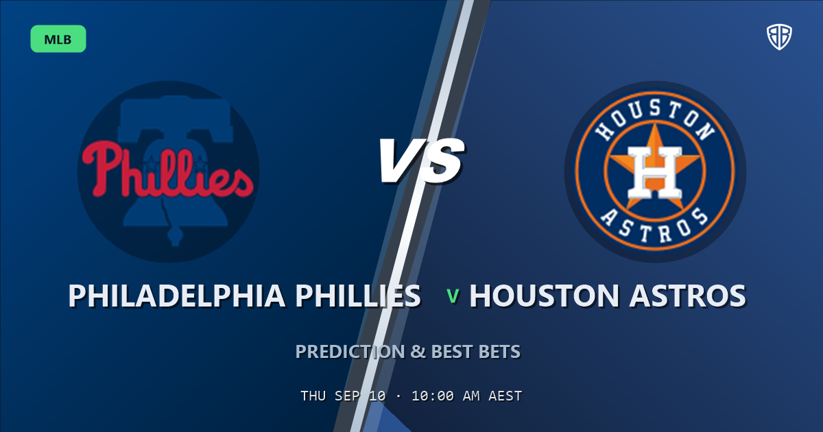 Philadelphia Phillies vs Houston Astros Prediction and Picks, September 10, 2026