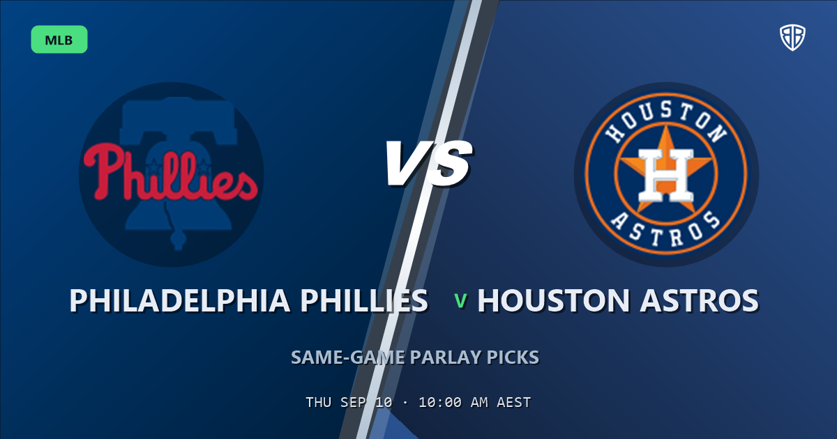 Philadelphia Phillies vs Houston Astros Prediction and Same Game Parlay picks, September 11, 2026