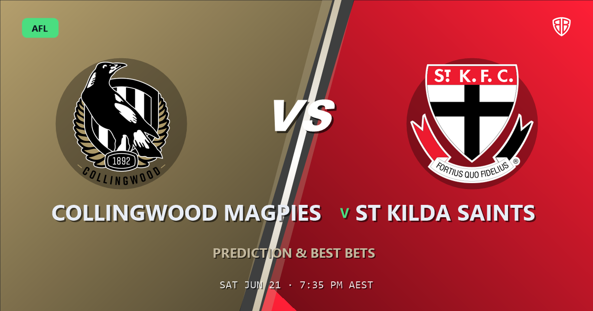 AFL news: Collingwood Magpies vs St Kilda Saints Prediction & Picks : Odds Analysis & Top Props