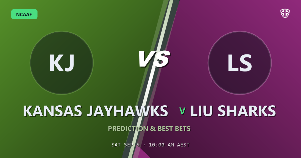 NCAAF news: Kansas Jayhawks vs LIU Sharks Prediction & Picks: Full Match Breakdown & Bets