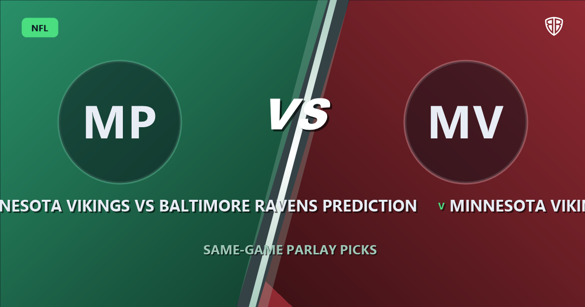 Minnesota Vikings vs Baltimore Ravens Prediction & Same Game Parlay Picks: High-Value Angles