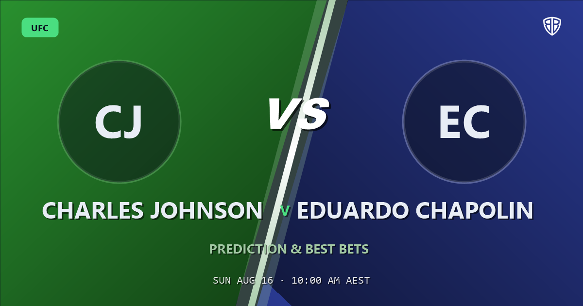 UFC news: Charles Johnson vs Eduardo Chapolin Prediction & Picks: Analytics Breakdown