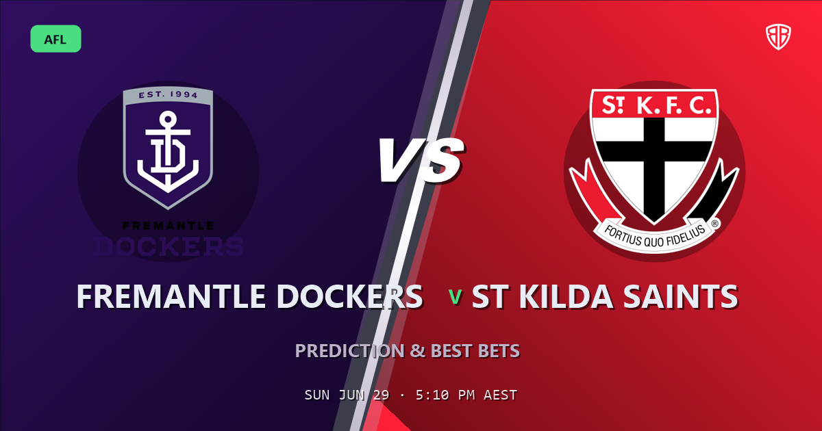 AFL news: Fremantle Dockers vs St Kilda Saints Prediction & Picks (NA Key Factor): Full Match Breakdown & Bets