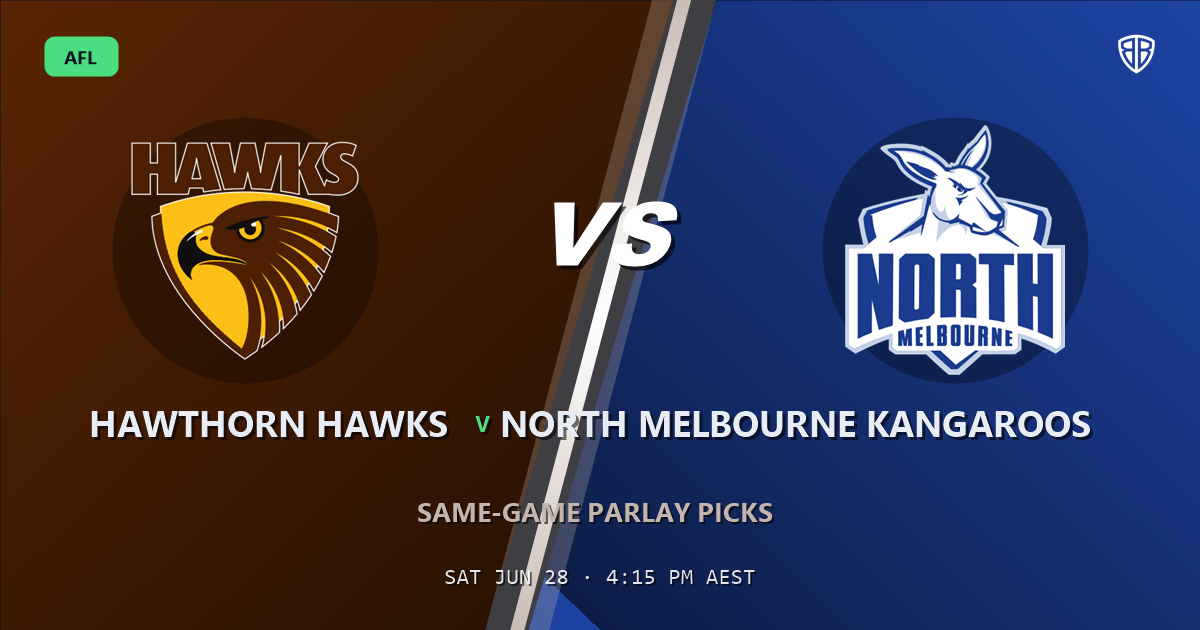 AFL news: Hawthorn Hawks vs North Melbourne Kangaroos Prediction & Same Game Multi picks Key Insights: Analytics Breakdown