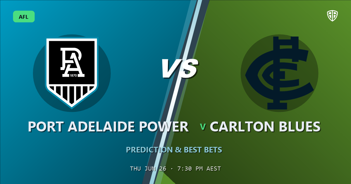 AFL news: Port Adelaide Power vs Carlton Blues Prediction & Picks (Willem Drew Key Factor): Expert Footy Betting Guide