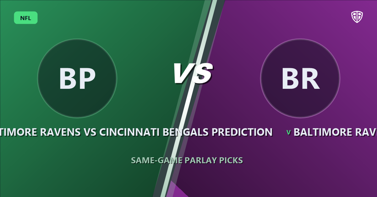 Baltimore Ravens vs Cincinnati Bengals Prediction & Same Game Parlay Picks: Data-Driven Targets