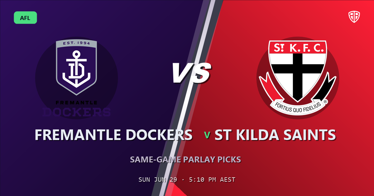 AFL news: Fremantle Dockers vs St Kilda Saints Prediction & Same Game Multi picks Value Multi: Smart Betting Angles