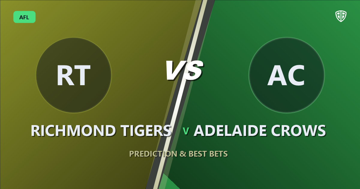 AFL news: Richmond Tigers vs Adelaide Crows Prediction & Picks : Stat-Based Insights