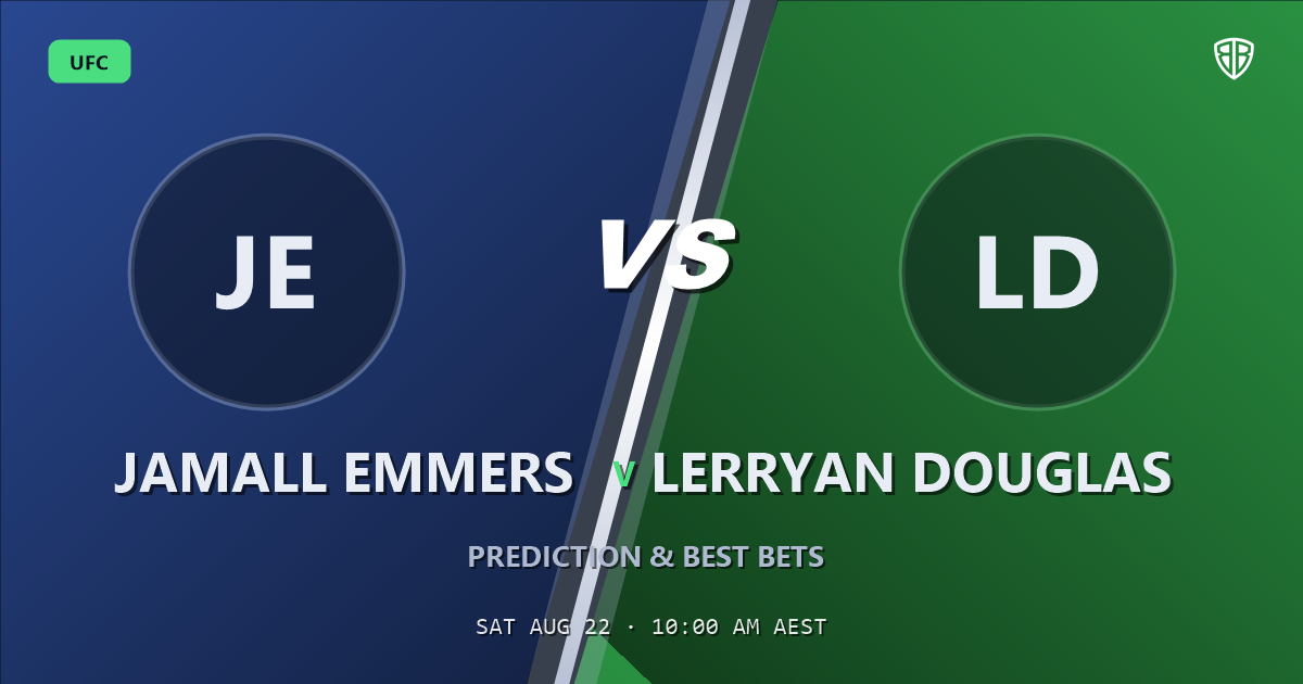 UFC news: Jamall Emmers vs Lerryan Douglas Prediction & Picks: Smart Betting Angles