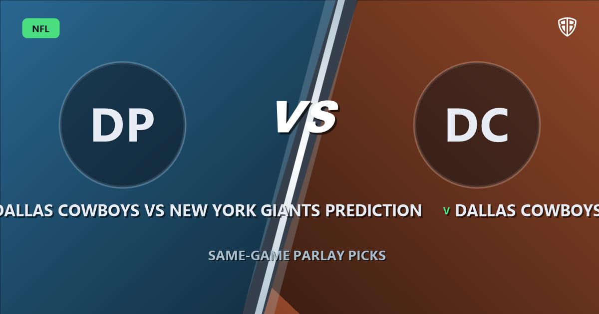 Dallas Cowboys vs New York Giants Prediction & Same Game Parlay Picks: Data-Driven Targets