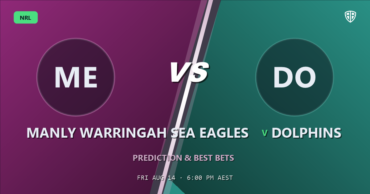 NRL news: Manly Warringah Sea Eagles vs Dolphins Prediction & Picks: Analytics Breakdown