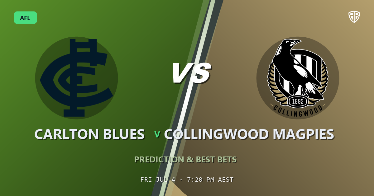AFL news: Carlton Blues vs Collingwood Magpies Prediction & Picks (Jamie Elliott Key Factor): Stat-Based Insights
