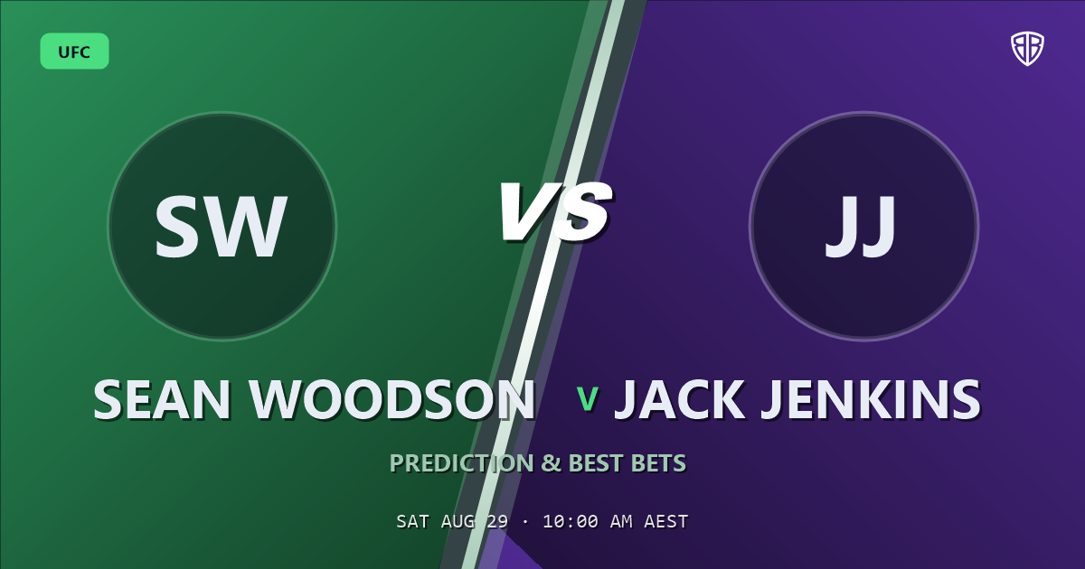 UFC news: Sean Woodson vs Jack Jenkins Prediction & Picks: Stat-Based Insights