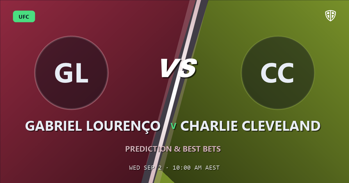 Gabriel Lourenço vs Charlie Cleveland Prediction & Picks: Analytics Breakdown