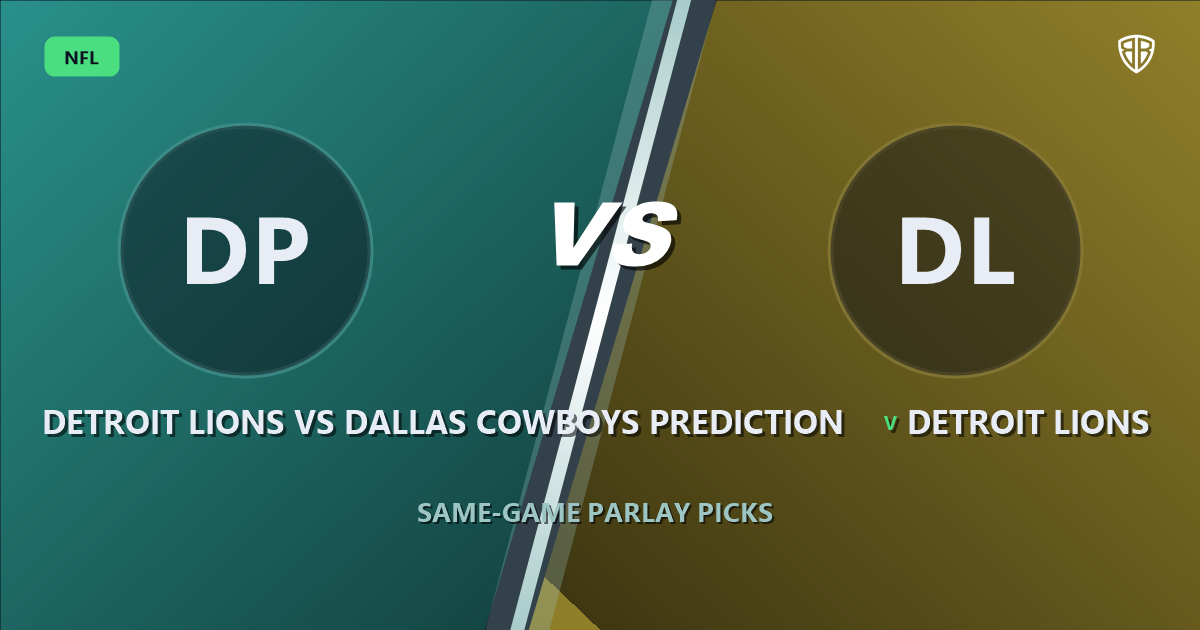 Detroit Lions vs Dallas Cowboys Prediction & Same Game Parlay Picks: Best SGP Options